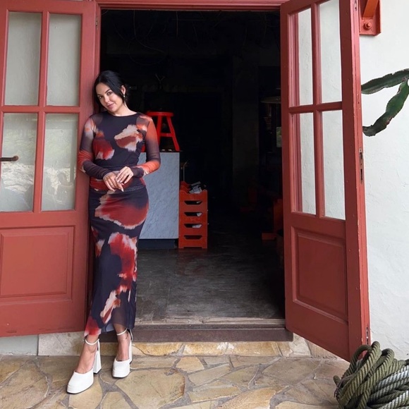 Zara Off White Chunky High Heeled Platform Shoes - Picture 10 of 17